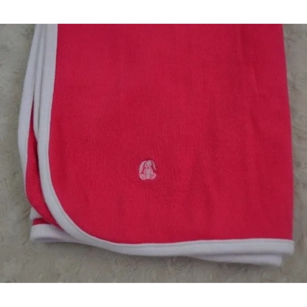 The Children's Place Baby Blanket Pink White Trim Bunny Rabbit Security Lovey